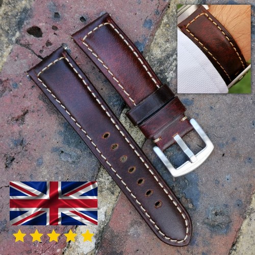 Handmade brown leather watch - handmade,