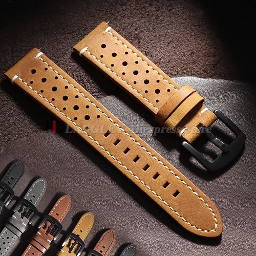 Vintage racing leather watch - vintage,