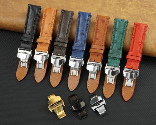 Ostrich leather watch strap - ostrich,