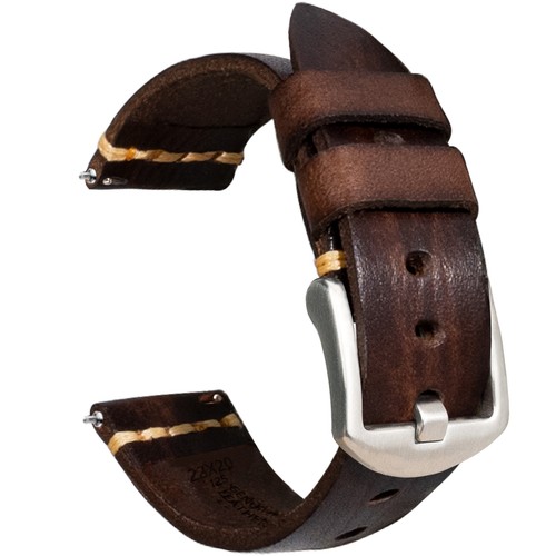 Vintage genuine leather watch - leather,