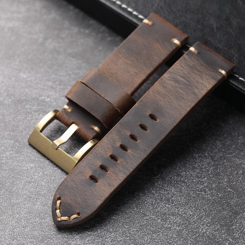Vintage brown leather watch - vintage,