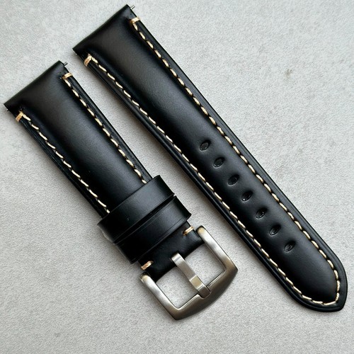 Handmade padded black leather - padded,