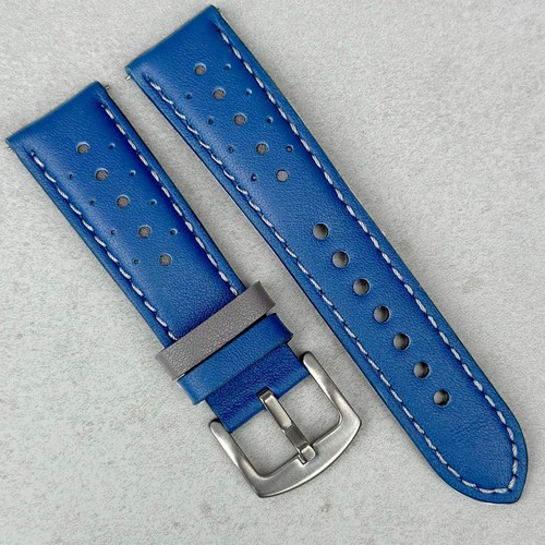 Blue and grey - grey, leather