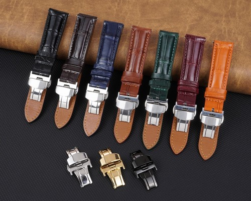 Crocodile leather watch - leather,