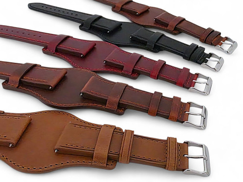 Horween leather bund - leather, watch