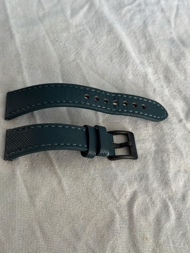 Dark teal saffiano leather - teal,