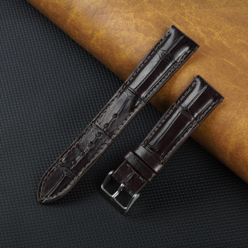 Dark brown leather - leather, strap