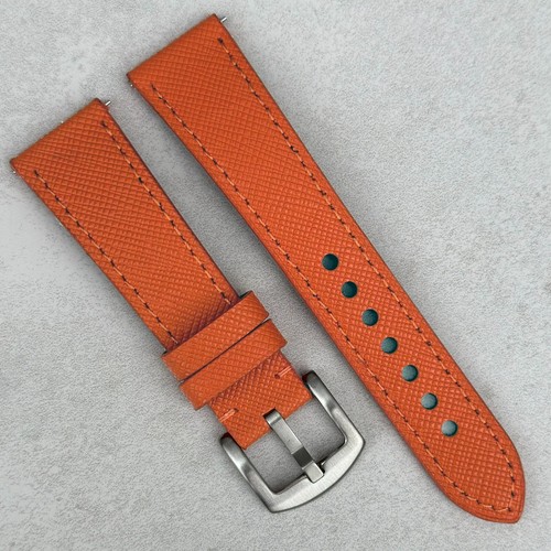 Saffron orange saffiano - saffron,