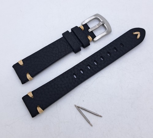 18mm black genuine - black, leather