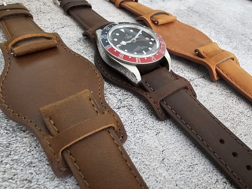 Leather bund watch strap band - bund,